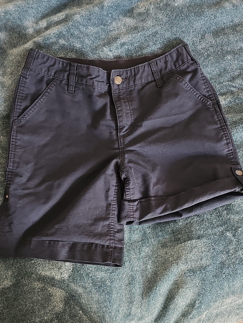 Carhartt Women's Dark Navy Roll-Cuff Utility Shorts